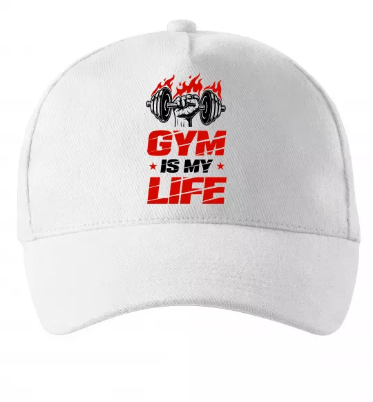 Кепка Gym is my life Білий фото