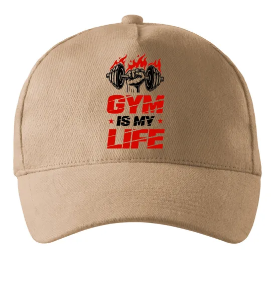 Кепка Gym is my life Пісочний фото