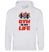 Чоловіча толстовка (худі) Gym is my life Сірий меланж фото