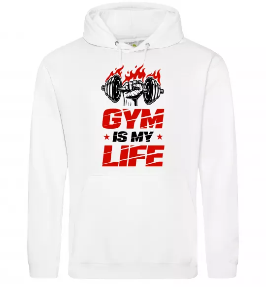 Жіноча толстовка (худі) Gym is my life Білий фото
