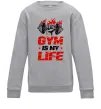 Дитячий світшот Gym is my life Сірий меланж фото