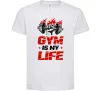 Дитяча футболка Gym is my life Білий фото