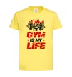 Детская футболка Gym is my life Лимонный фото