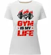 Женская премиум футболка Gym is my life Белый фото