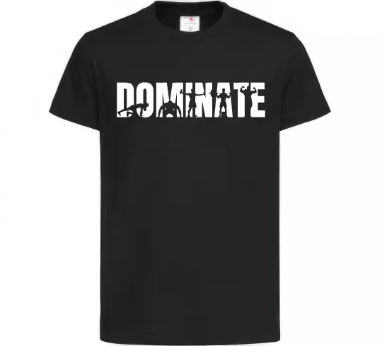 Дитяча футболка Dominate Чорний фото
