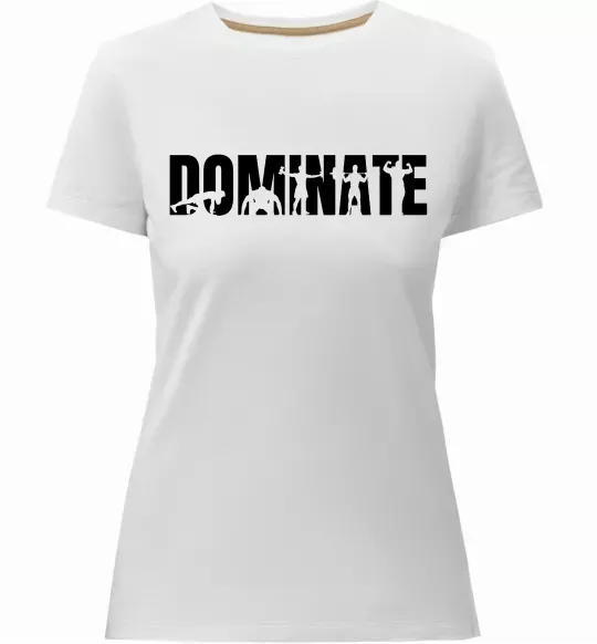 Жіноча преміум футболка Dominate Білий фото