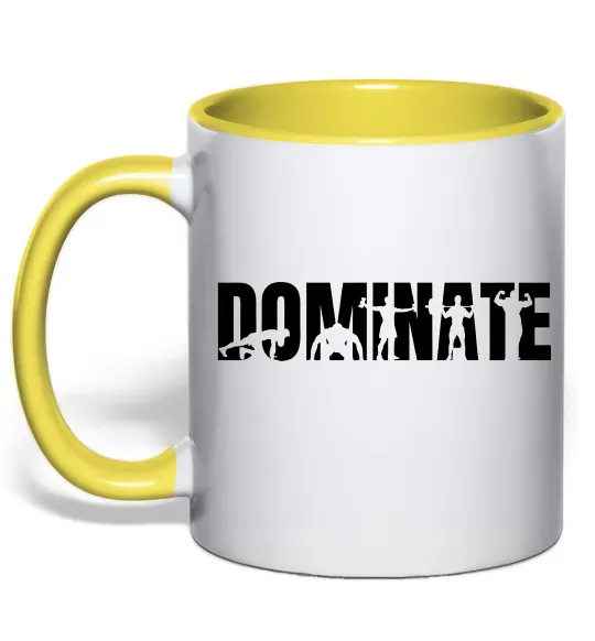 Чашка с цветной ручкой Dominate Лимонный фото