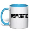 Чашка з кольоровою ручкою Dominate Блакитний фото