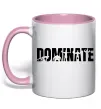 Чашка з кольоровою ручкою Dominate Ніжно рожевий фото