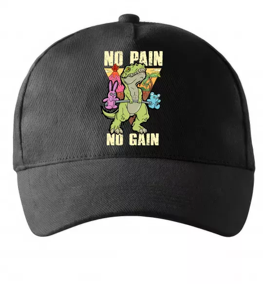 Кепка No pain no gain Dino Чорний фото