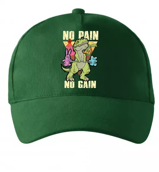 Кепка No pain no gain Dino Темно-зелений фото