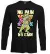 Лонгслів No pain no gain Dino Чорний фото