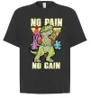 Футболка Оверсайз No pain no gain Dino Чорний фото