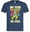 Мужская футболка No pain no gain Dino Темно-синий фото