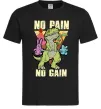 Мужская футболка No pain no gain Dino Черный фото
