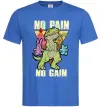 Мужская футболка No pain no gain Dino Ярко-синий фото