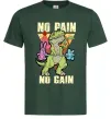 Мужская футболка No pain no gain Dino Темно-зеленый фото