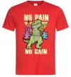 Мужская футболка No pain no gain Dino Красный фото
