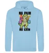 Мужская толстовка (худи) No pain no gain Dino Голубой фото