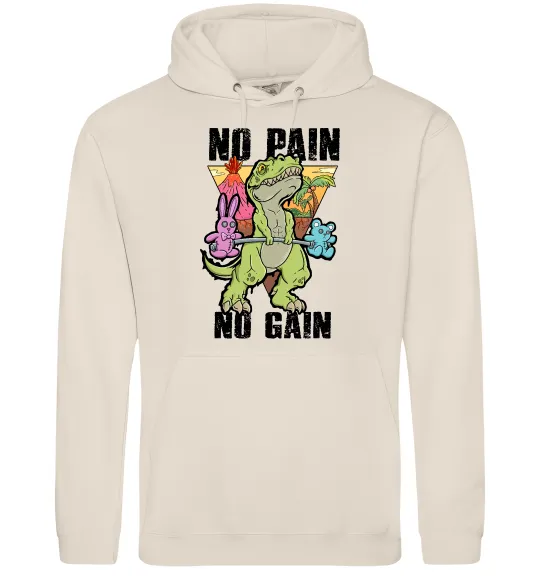 Мужская толстовка (худи) No pain no gain Dino Таш фото