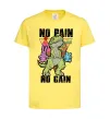 Детская футболка No pain no gain Dino Лимонный фото
