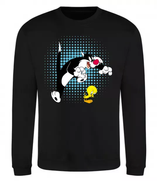 Світшот Сильвестр та Твіті Чорний фото