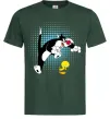 Мужская футболка Сильвестр та Твіті Темно-зеленый фото