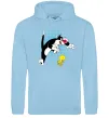 Чоловіча толстовка (худі) Сильвестр та Твіті Блакитний фото