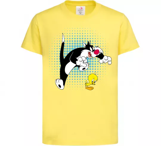 Детская футболка Сильвестр та Твіті Лимонный фото