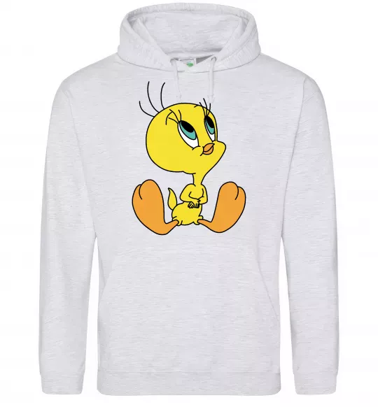 Чоловіча толстовка (худі) Пташка Твіті Сірий меланж фото