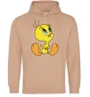 Женская толстовка (худи) Пташка Твіті Песочный фото