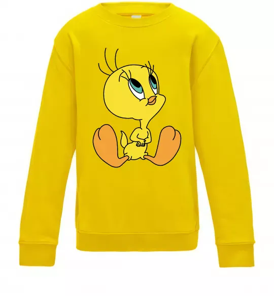 Детский Свитшот Пташка Твіті Солнечно желтый фото