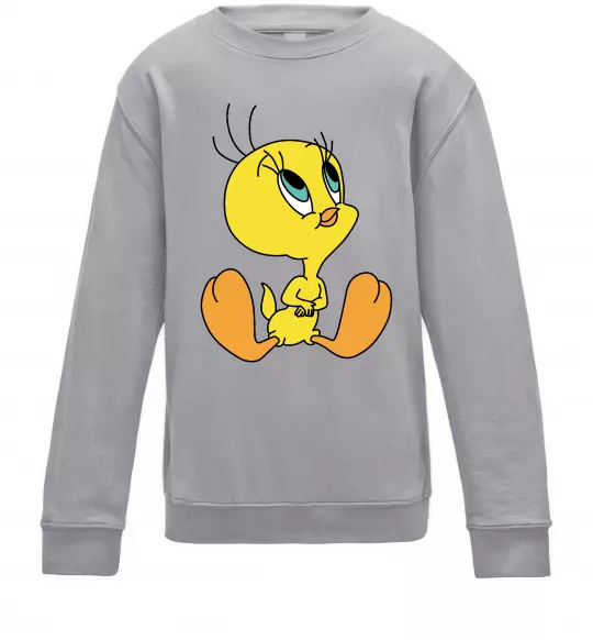 Детский Свитшот Пташка Твіті Серый меланж фото