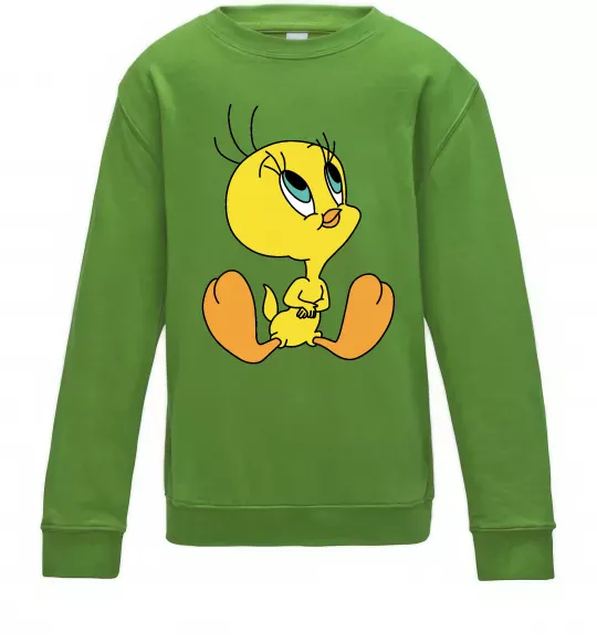 Детский Свитшот Пташка Твіті Лаймовый фото