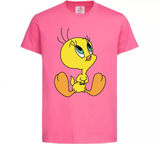 Дитяча футболка Пташка Твіті Яскраво-рожевий фото