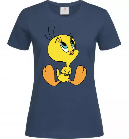 Женская футболка Пташка Твіті Темно-синий фото