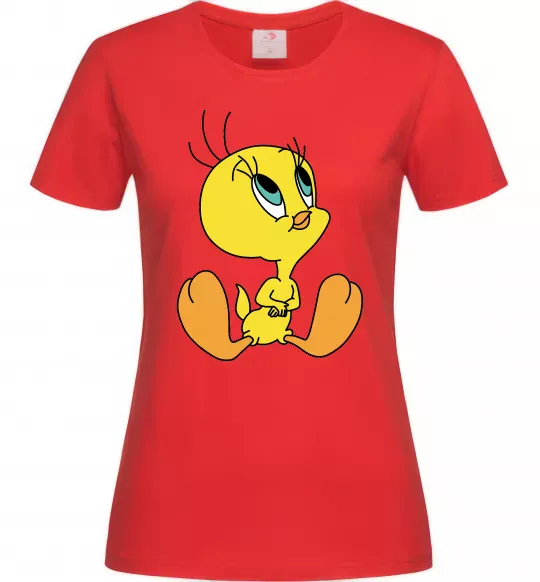 Женская футболка Пташка Твіті Красный фото