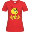 Женская футболка Пташка Твіті Красный фото