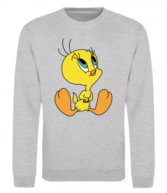 Свитшот Пташка Твіті Серый меланж фото