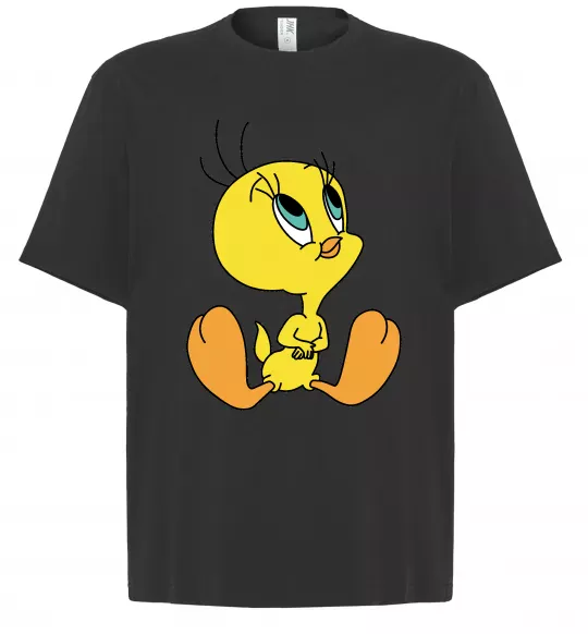 Футболка Оверсайз Пташка Твіті Черный фото