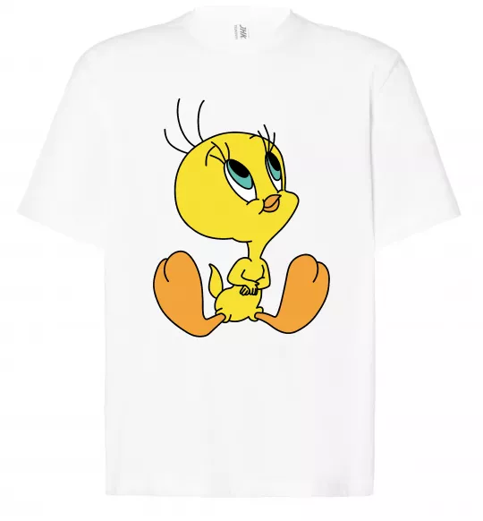 Футболка Оверсайз Пташка Твіті Белый фото