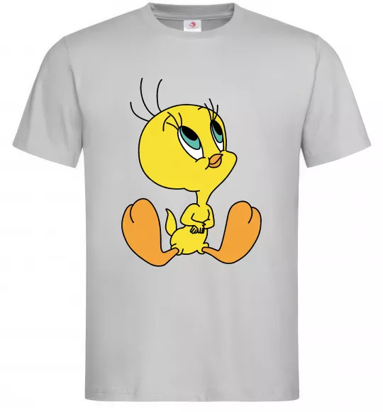 Чоловіча футболка Пташка Твіті Сірий фото