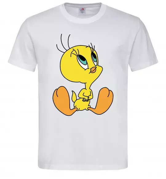 Чоловіча футболка Пташка Твіті Білий фото