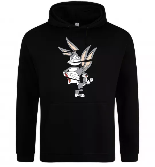 Чоловіча толстовка (худі) Багс Банні Чорний фото