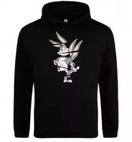 Мужская толстовка (худи) Багс Банні Черный фото