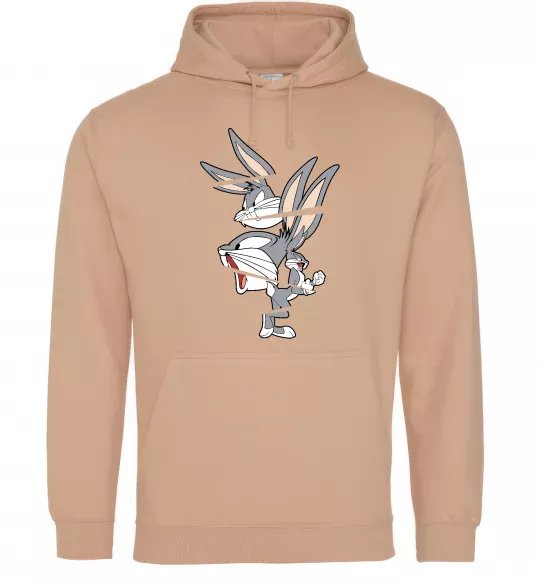 Женская толстовка (худи) Багс Банні Песочный фото