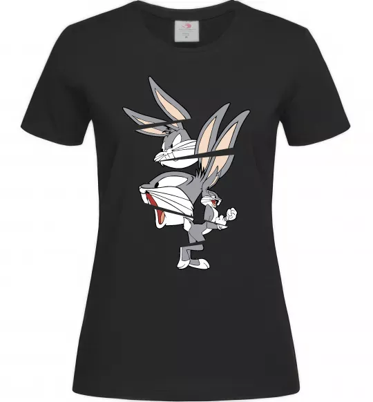 Женская футболка Багс Банні Черный фото