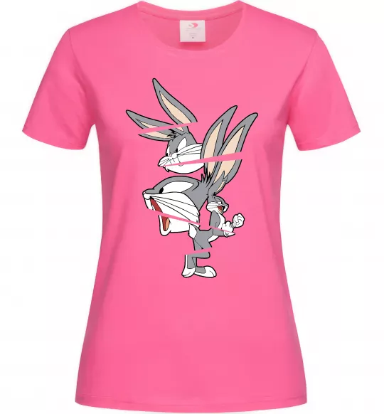 Женская футболка Багс Банні Ярко-розовый фото