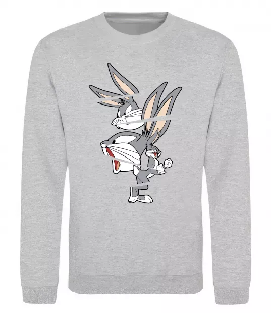 Свитшот Багс Банні Серый меланж фото
