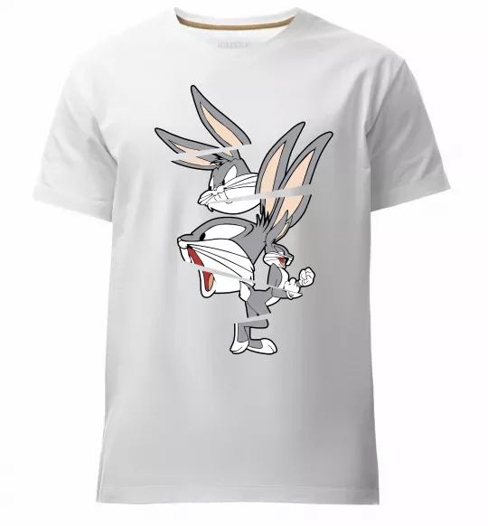 Мужская премиум футболка Багс Банні Белый фото